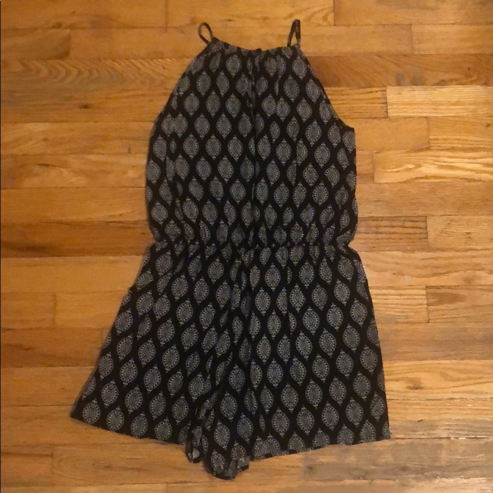 Boho Black & White Romper with Tassel detail - Picture 4 of 5